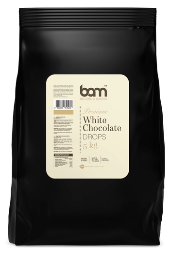 White chocolate drops, 5 kg