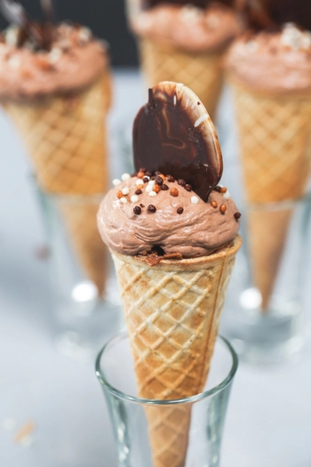 Confectionery set Desserts in a cone
