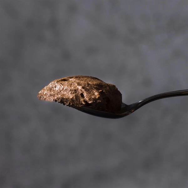 creamy chocolate mousse in a glass