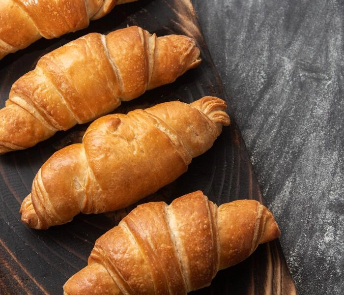 vanilla croissants with bam apricot jam