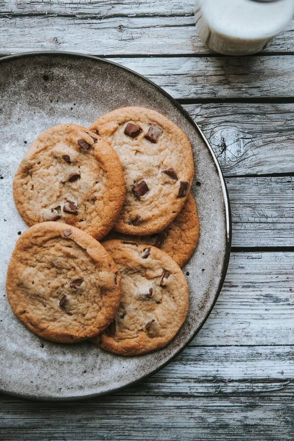 vegan biscuits with chocolate chunks