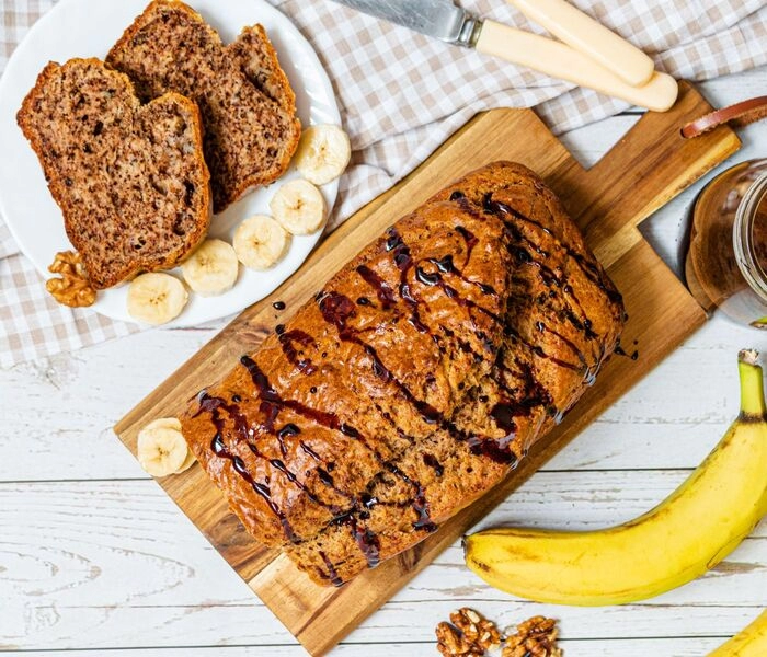 banana bread with chocolate