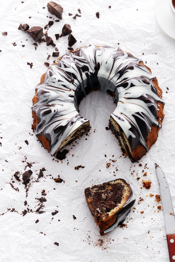 marble cake with yoghurt