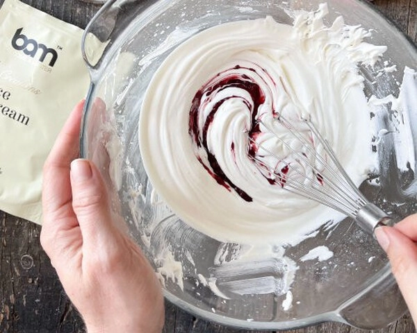 warm sour cherries with ice cream