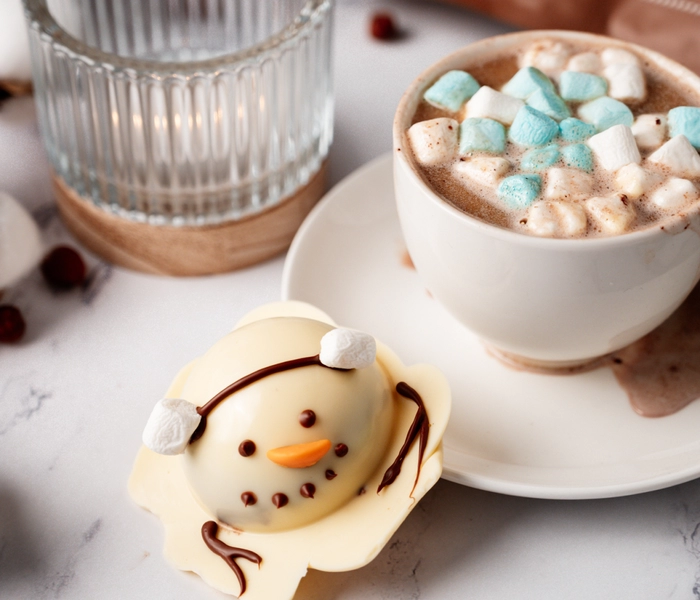 hot chocolate snowman