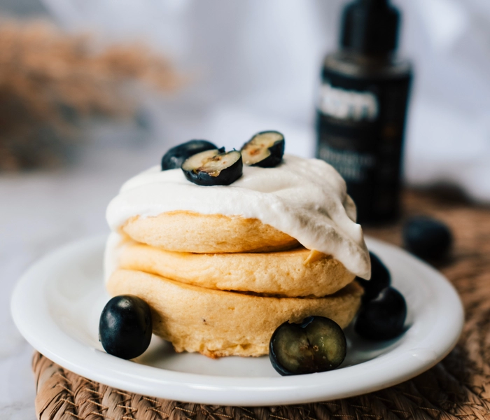 japanese souffle pancakes with bam vanilla paste